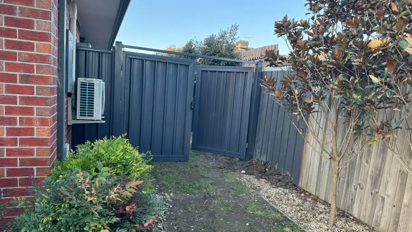 Double Colorbond side gate by Mickleham Fencing near Craigieburn